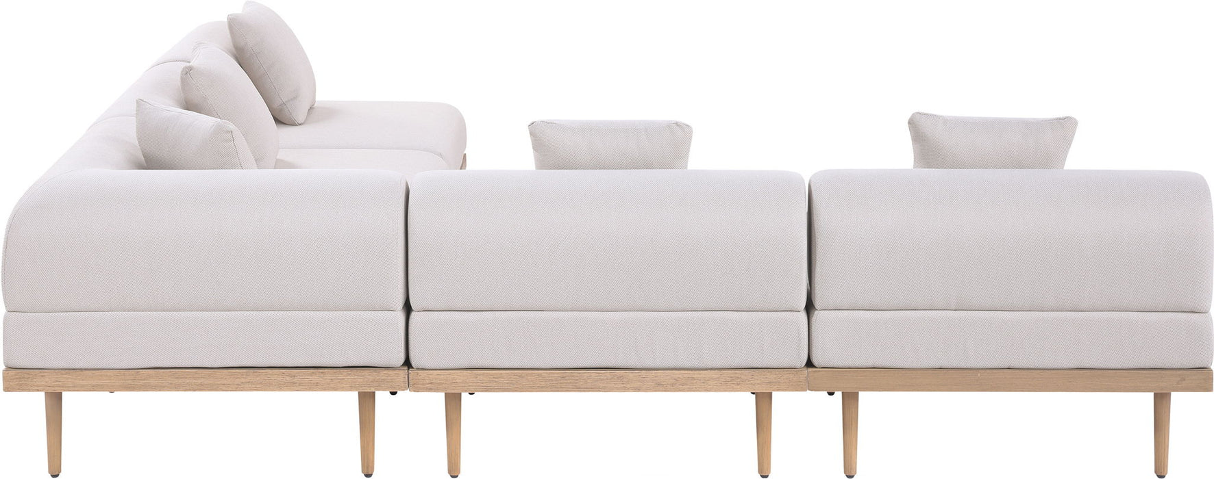 Laguna - 5 Piece 106.5" Upholstered Outdoor Patio Modular Sectional