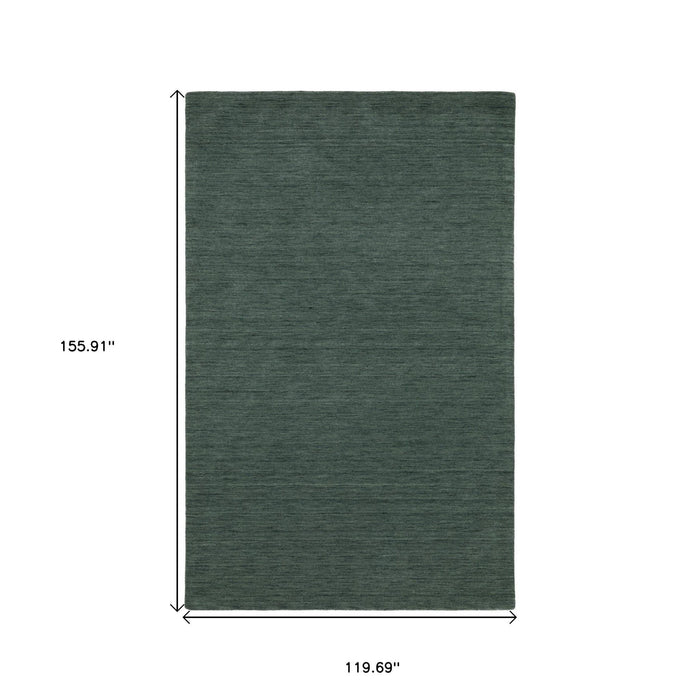 10' X 13' Wool Hand Tufted Area Rug - Teal And Blue