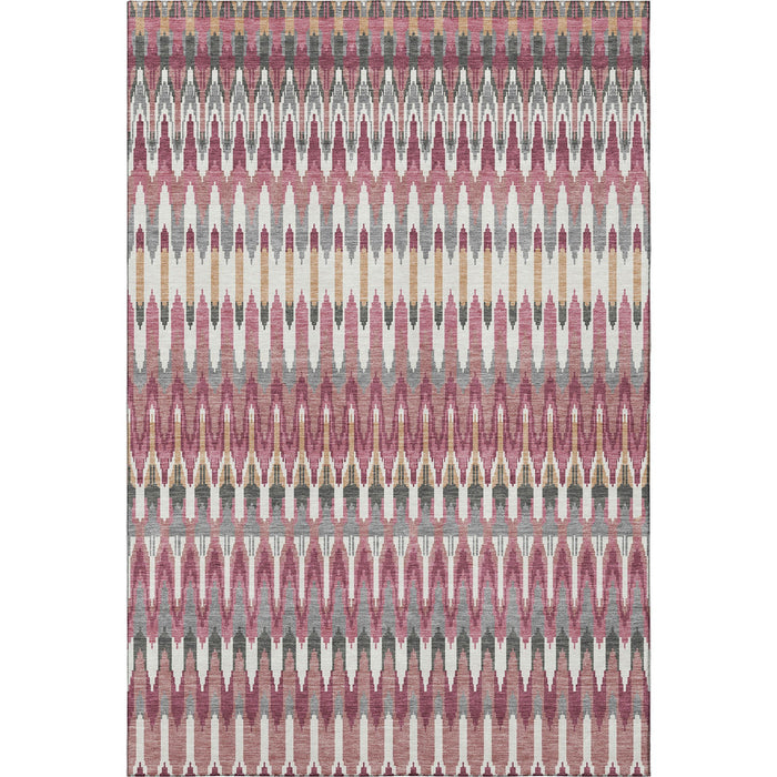 10' X 14' Southwestern Washable Area Rug With UV Protection (668265) - Mauve / Blush / Ivory