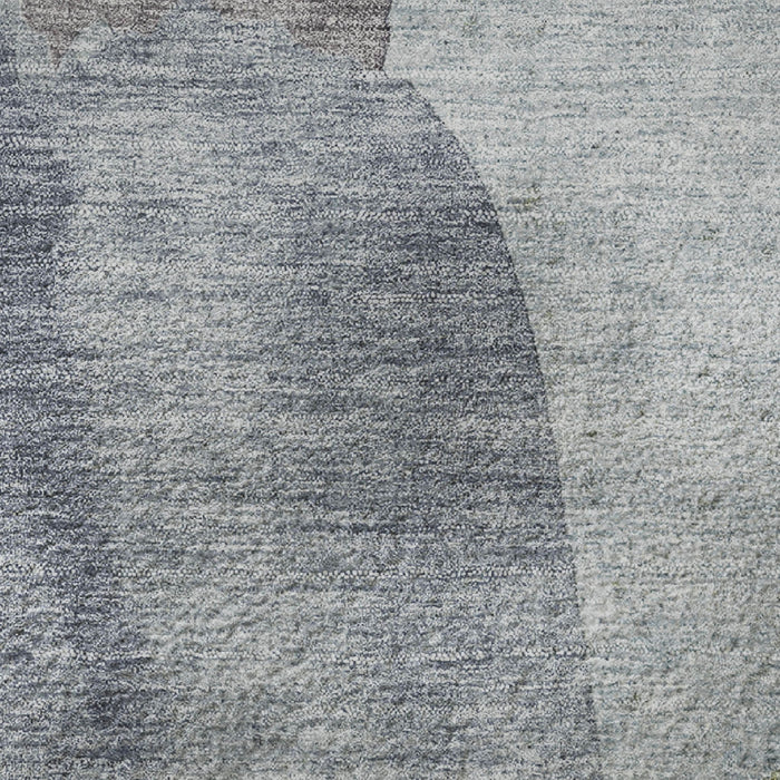 10' X 14' Abstract Washable Area Rug With UV Protection (710190) - Denim Blue / Gray