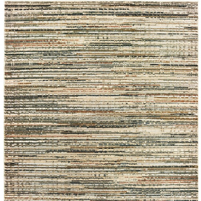 9' x 12' Abtract Lines Indoor Area Rug - Ivory Sage