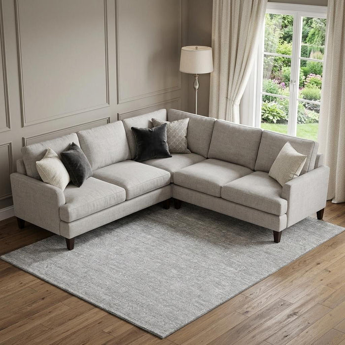10' X 14' Floral Washable Area Rug With UV Protection (656897) - Gray / Ivory