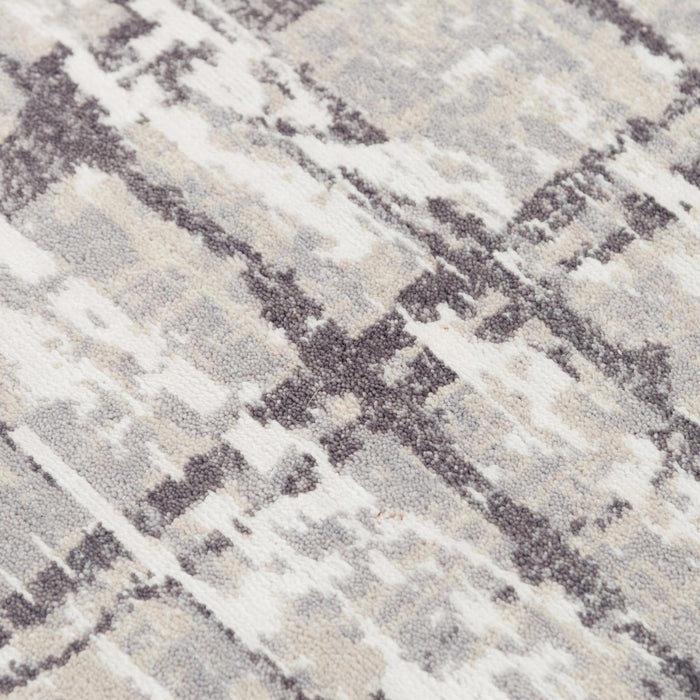 9' X 12' New Zealand Lambs Wool Abstract Hand Carved Handmade Area Rug (747284) - Ivory / Gray