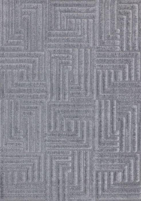 5' X 8' Geometric Area Rug (661265) - Gray / Dark Gray