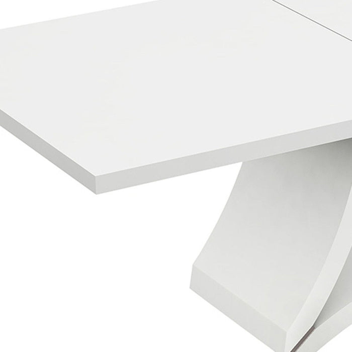 98" Solid Manufactured Wood Dining Table - White