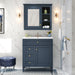 Giga bathroom vanity with medicine cabinet, modern storage cabinet featuring 2 soft-closing doors and 4 drawers in a sleek design