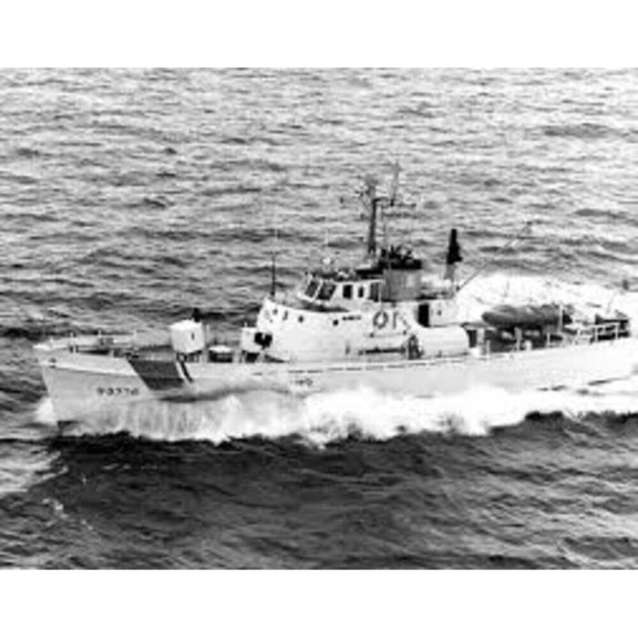 Hand Painted Model Boat (624589) - Dark Gray / White