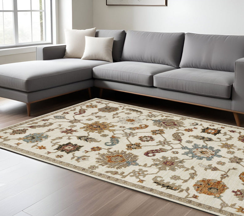 10' X 13' Oriental Area Rug - Ivory