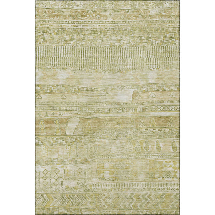 10' X 14' Striped Washable Area Rug With UV Protection (705227) - Tan / Beige
