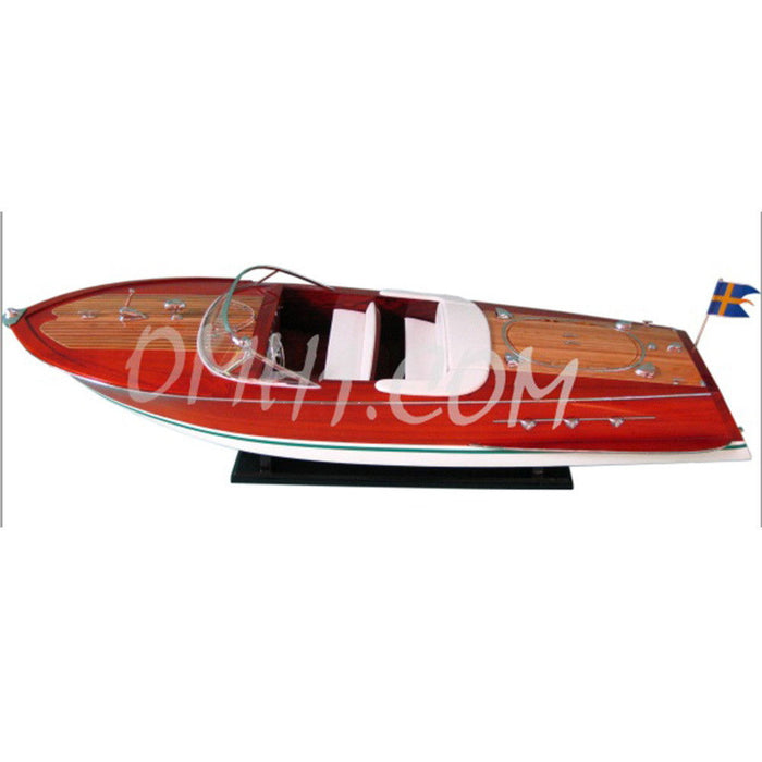 Hand Painted Model Boat (624216) - Dark Brown / Light Brown