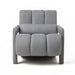 Giga modern upholstered accent arm chair with comfortable fabric and a pillow, ideal for living room decor.