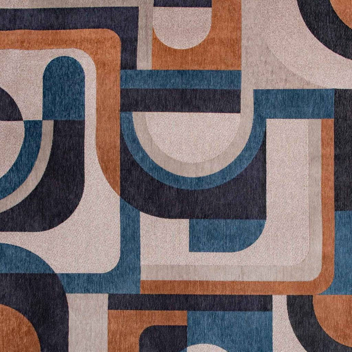 6' X 8' Geometric Washable Area Rug (551716) - Gray / Beige