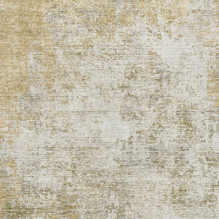 10' X 14' Abstract Washable Area Rug With UV Protection (674904) - Wheat / Ivory