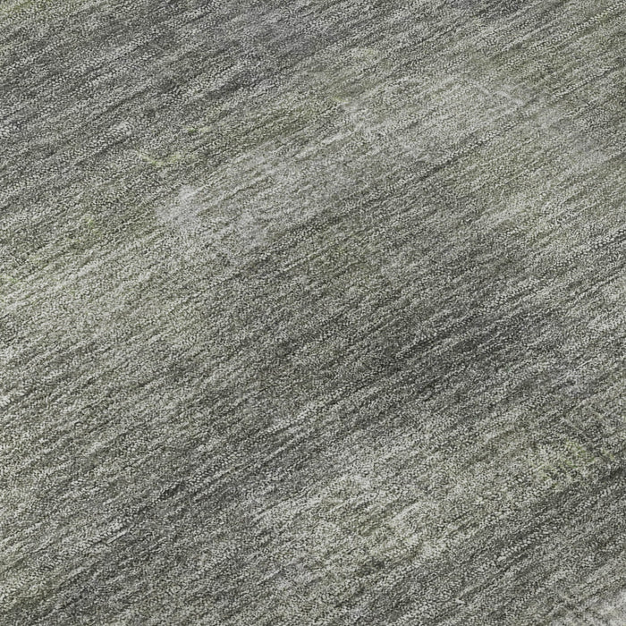 10' X 14' Abstract Washable Area Rug With UV Protection (718436) - Fern Green / Gray