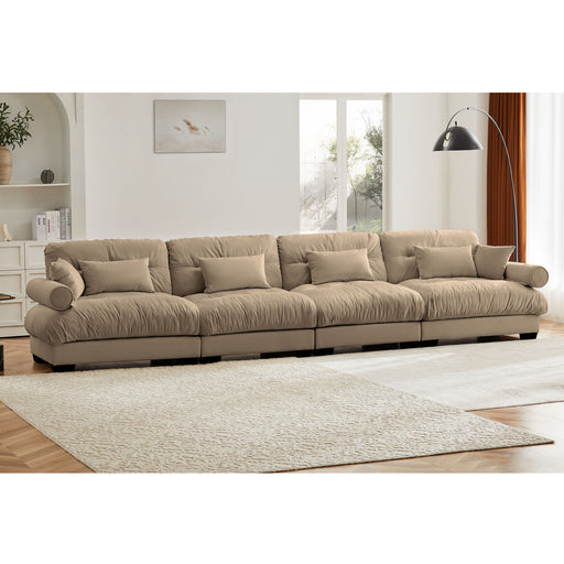 Giga Super Comfort oversized modular sectional sofa with plush cushions and modern design in a neutral fabric.