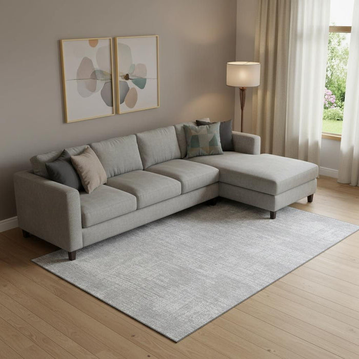 8' X 10' Abstract Washable Area Rug With UV Protection (667142) - Silver / Gray