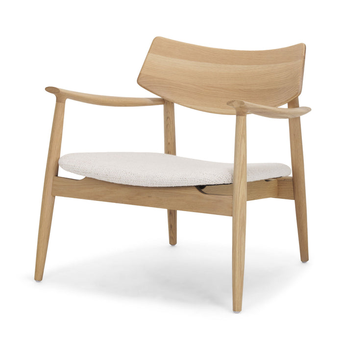 27" Upholstery Solid Wood Arm Chair - Cream
