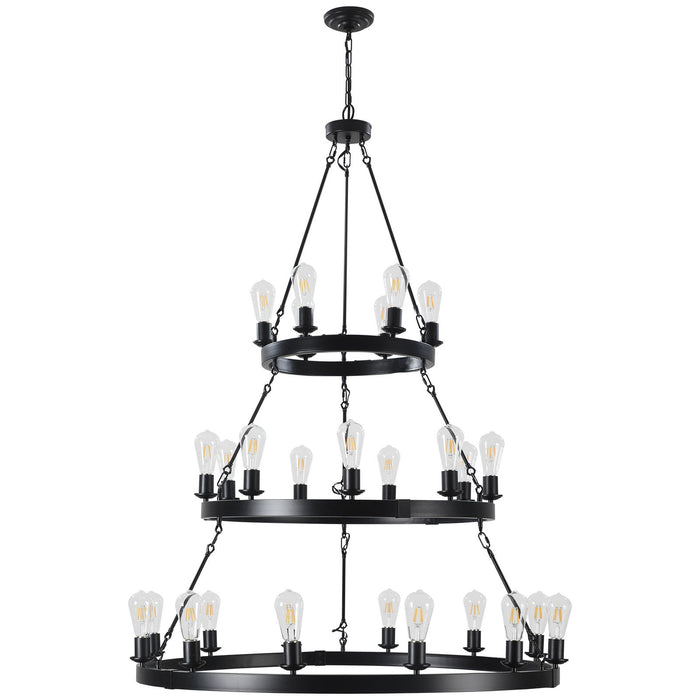 Chandelier Ceiling Light Metal - Black