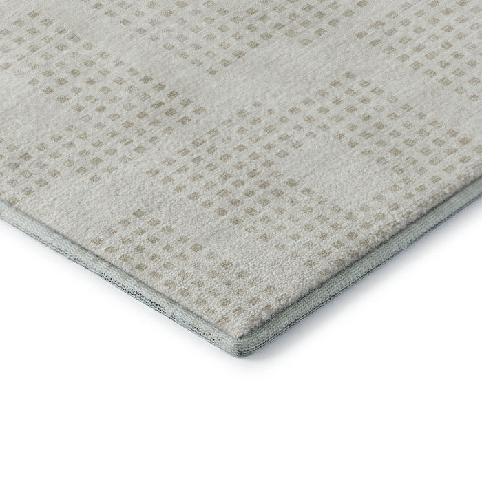 10' X 14' Geometric Washable Area Rug With UV Protection (670718) - Ivory / Beige
