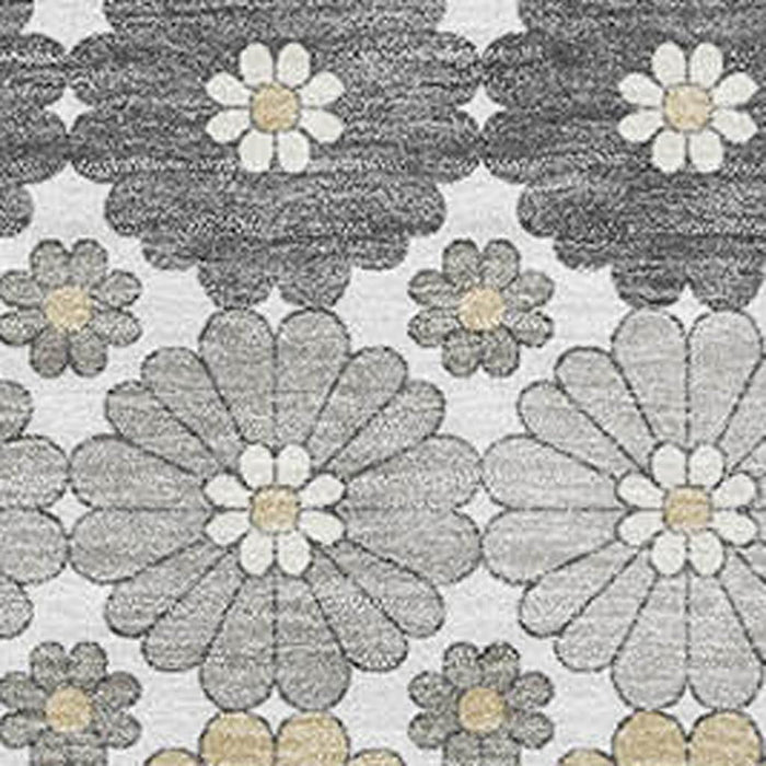 10' X 14' Geometric Washable Area Rug With UV Protection (696866) - Gray / Silver / Beige