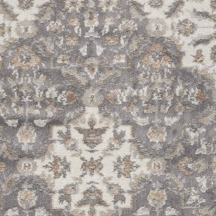 2' X 3' Floral Area Rug (556216) - Gray