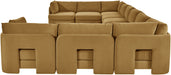 Meridian Furniture Hammond velvet performance fabric 10-piece sectional sofa with plush upholstery and modern design.