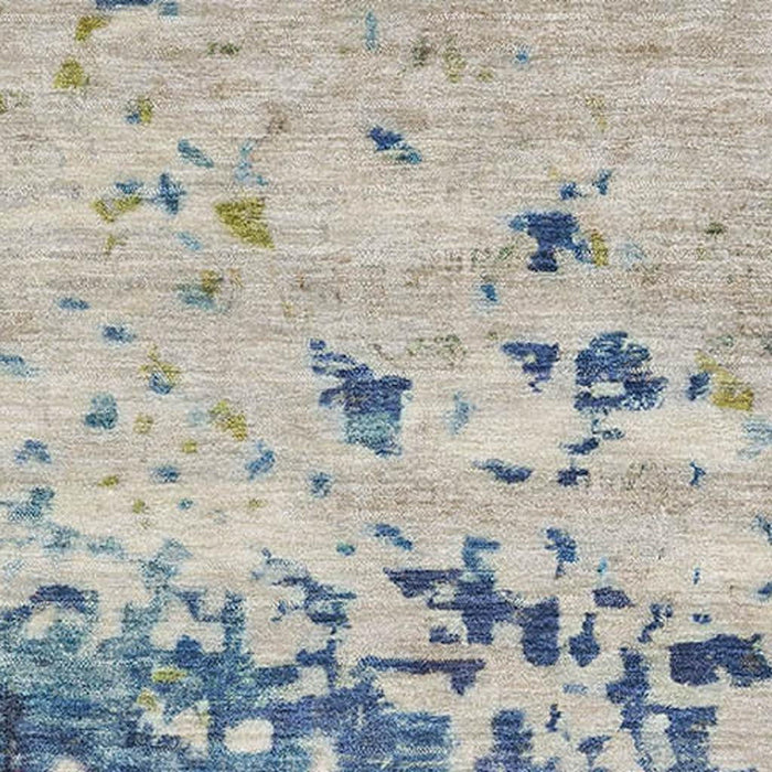10' X 14' Abstract Washable Area Rug With UV Protection (699646) - Blue / Green / Beige