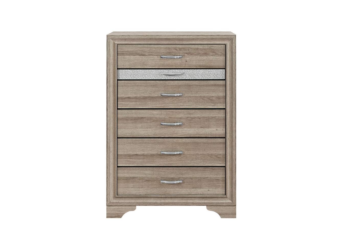 Seville natural oak accent chest by Global Furniture USA featuring a compact design with clean lines and a smooth finish.