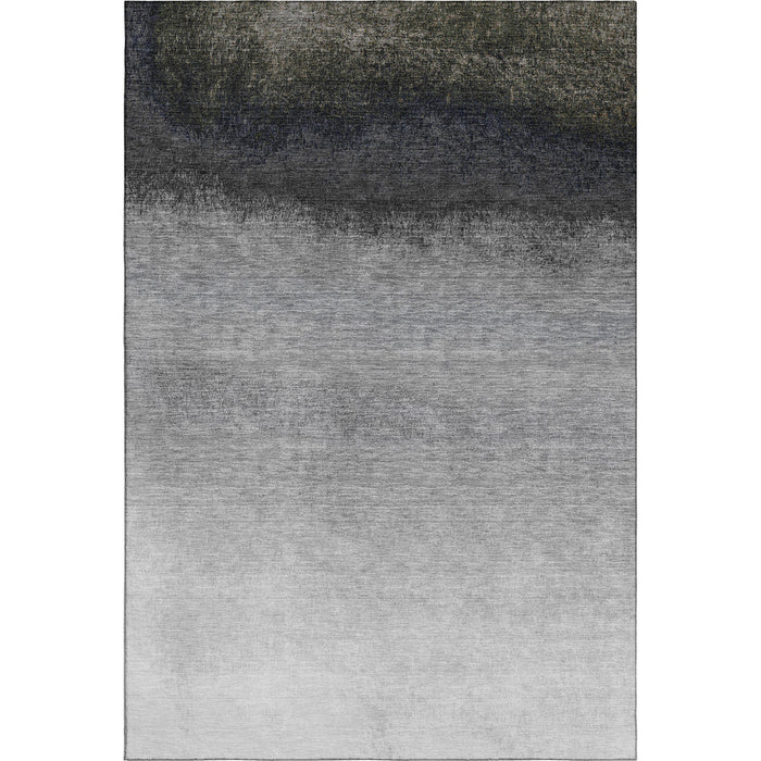 10' X 14' Ombre Washable Area Rug With UV Protection (710957) - Silver / Gray / Black