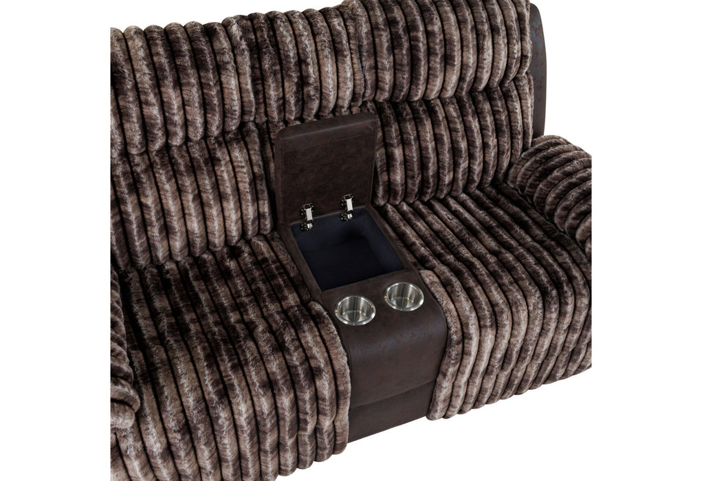 U6028 - Reclining Sofa / Console Reclining Loveseat - Brown