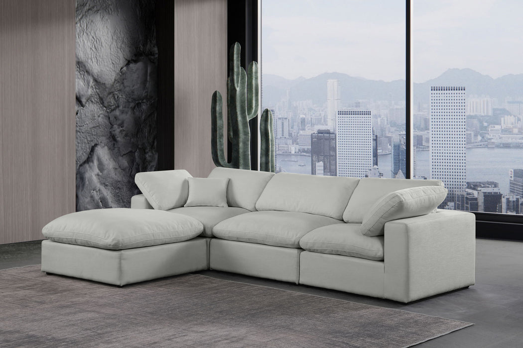 Comfy - 4 Piece Linen Fabric Modular Sectional With Chaise
