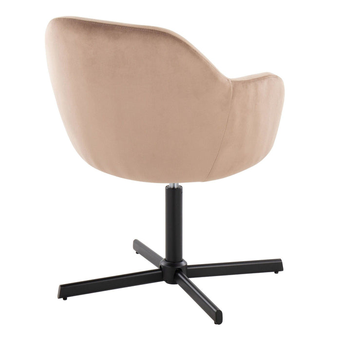 Buena - Swivel Accent Chair - Black Metal Base