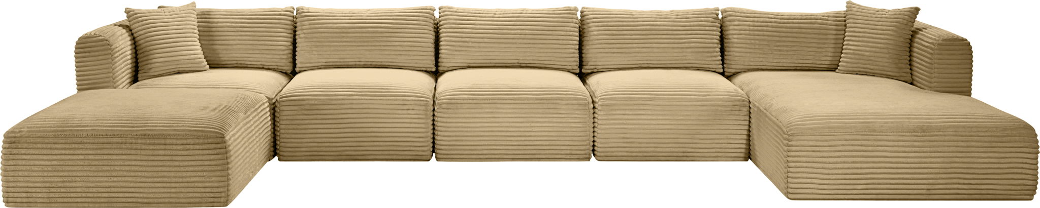 Shaggy - 6 Piece Modular Sectional With Chaise And Ottoman