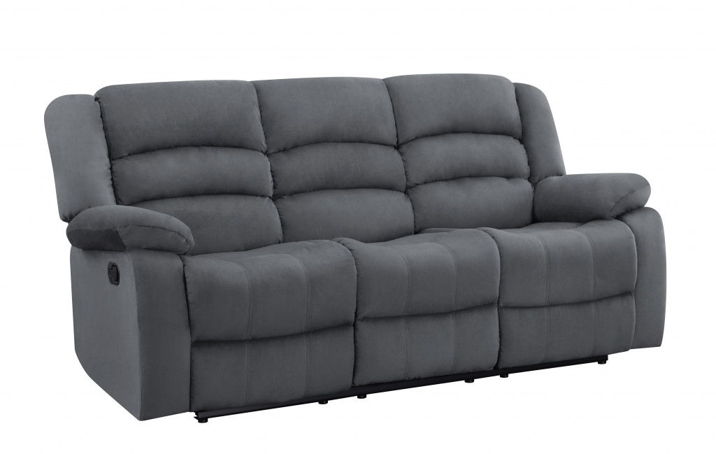 Contemporary Gray Fabric Sofa - Gray