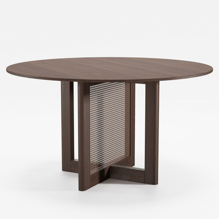 52" Solid Wood Rounded Bar Table - Brown