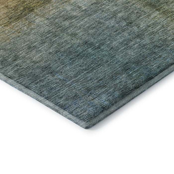 10' X 14' Abstract Washable Area Rug With UV Protection (684190) - Blue / Brown