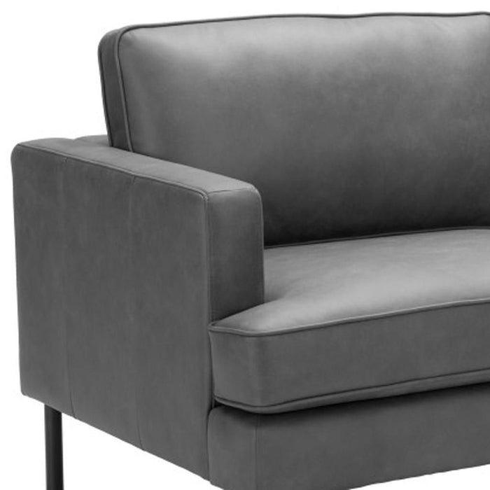 Sofa Polyester With Black Legs - Gray