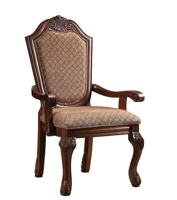 Redwood Upholstered Fabric Dining Arm Chairs (Set of 2) - Tan