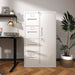 Steel Giga vertical filing cabinet with four drawers, lock, and door for office or school storage, sturdy metal construction.
