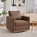 Giga modern upholstered square swivel accent chair with 360-degree rotation, showcasing plush fabric and sturdy base.