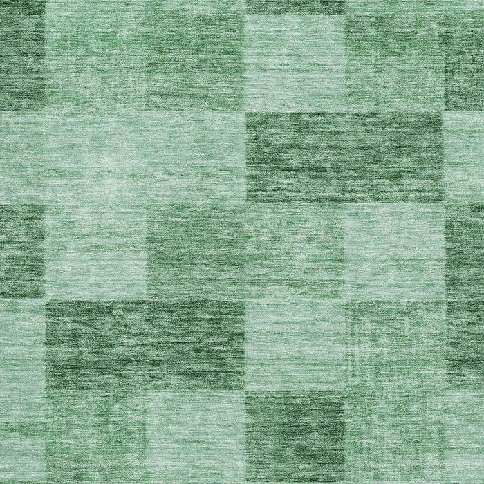 10' X 14' Geometric Washable Area Rug With UV Protection (686228) - Green / Mint Green