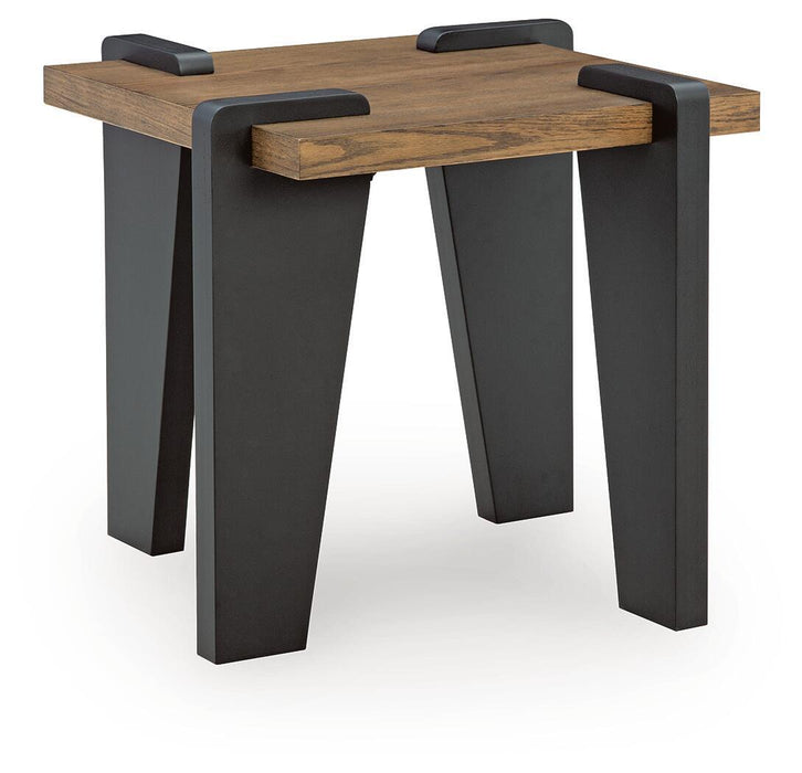Signature Design by Ashley Weathermore rectangular cocktail table with a sleek wooden surface and modern design.