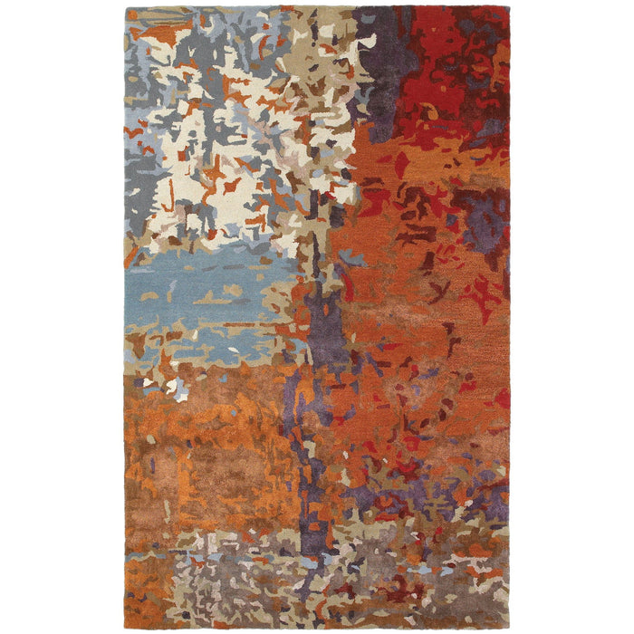 8' X 10' Abstract Hand Tufted Area Rug - Orange
