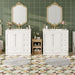 Giga shaker free-standing bathroom vanity cabinet with sink, soft-close drawers and doors, modern bathroom storage furniture