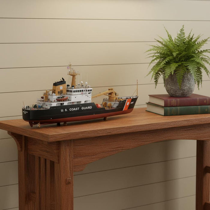 Hand Painted Model Boat (624435) - Black / White