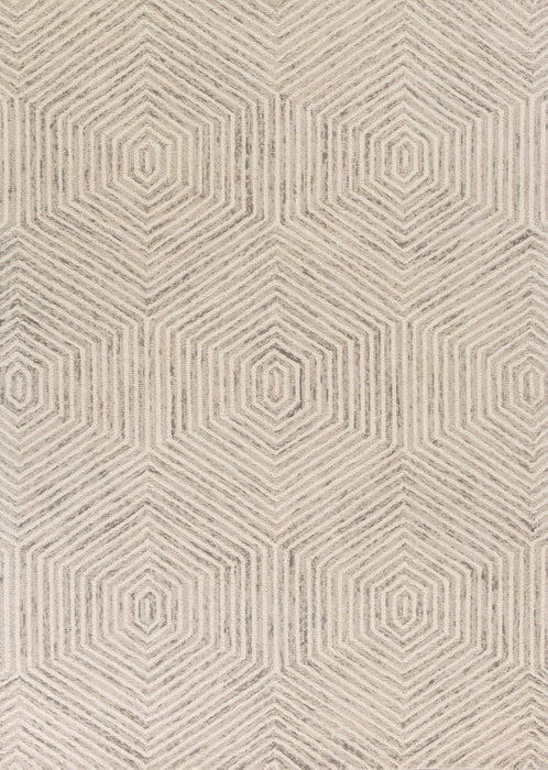 9' x 12' Wool Geometric Hand Tufted Area Rug - Sand Beige