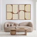Mango wood wall decor by Meridian Furniture featuring two-piece wall art with natural, textured wood finish.