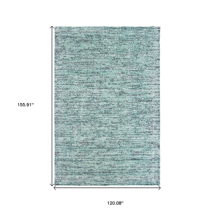 10' X 13' Hand Tufted Area Rug - Blue And Teal