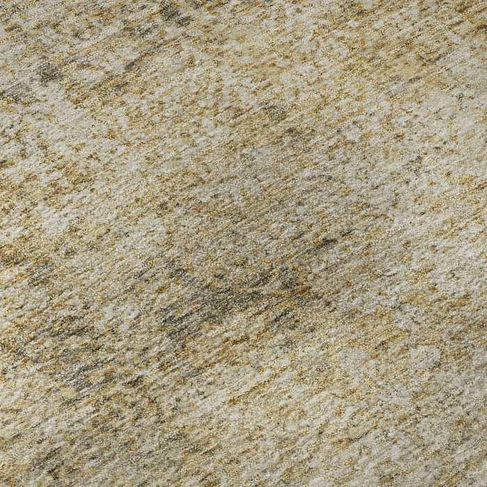 10' X 14' Abstract Washable Area Rug With UV Protection (717935) - Copper / Beige