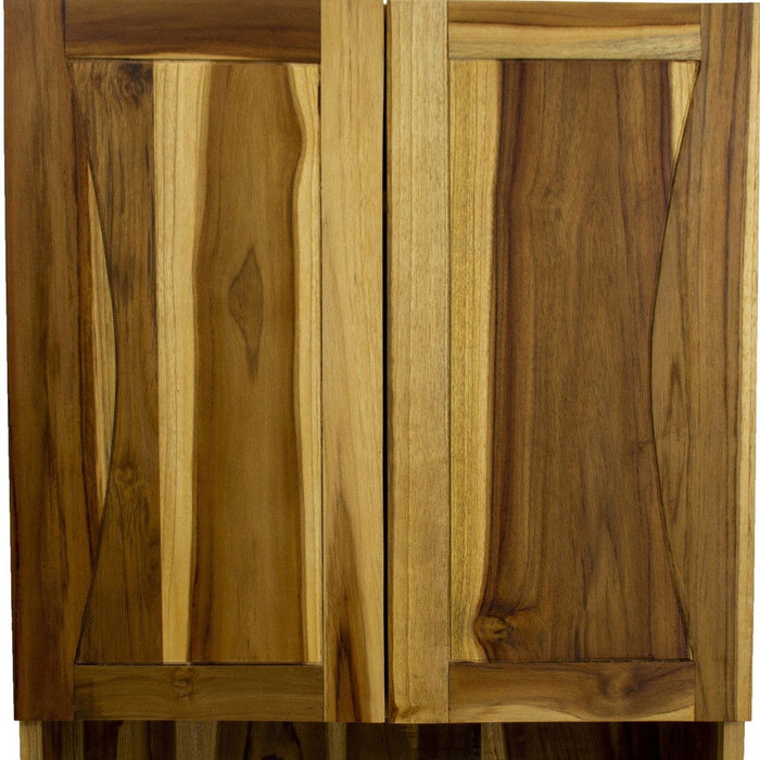 Solid Wood Wall Mounted Accent Cabinet - Brown